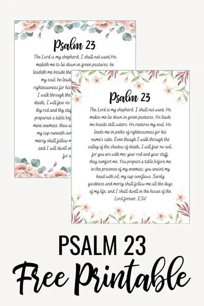 Psalm 23 Free Printable
