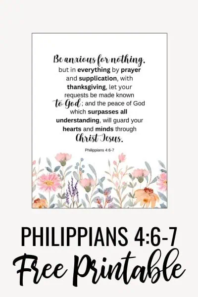 Philippians 4-6-7 Printable