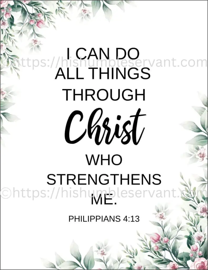 Philippians 4:13 Free Printable