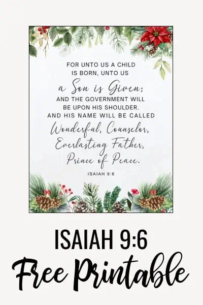 Isaiah 9:6 Printable